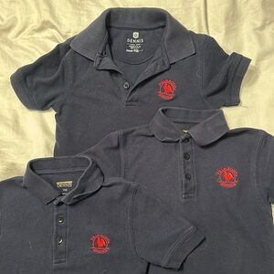 Three (3) Primrose Dennis Uniform Polos Size XYS